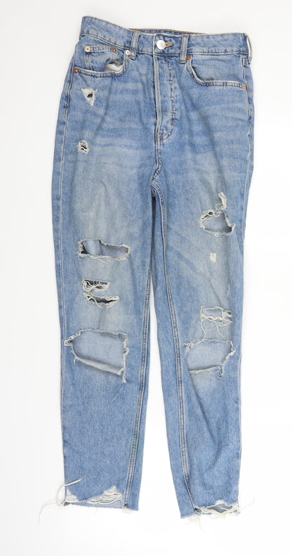 Womens UK Size 8 H&M Regular Fit Straight Blue Jeans