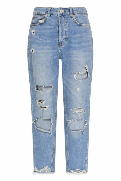 Womens UK Size 8 H&M Regular Fit Straight Blue Jeans