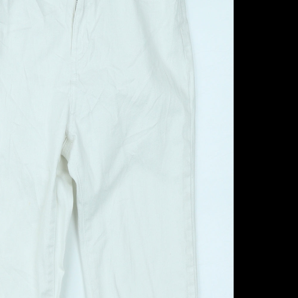 Womens UK Size 8 Marks & Spencer Regular Fit Capri White Jeans