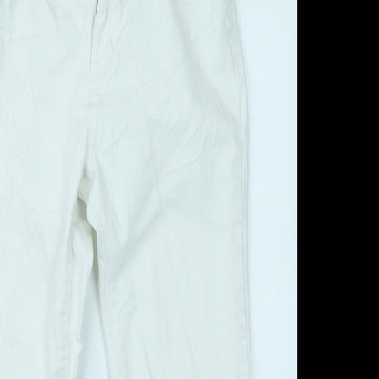 Womens UK Size 8 Marks & Spencer Regular Fit Capri White Jeans