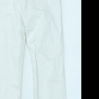 Womens UK Size 8 Marks & Spencer Regular Fit Capri White Jeans