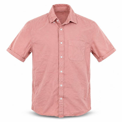 Mens UK Size S River Island Pink  Button-Up Short Sleeve Casual Shirt