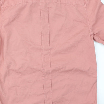 Mens UK Size S River Island Pink  Button-Up Short Sleeve Casual Shirt
