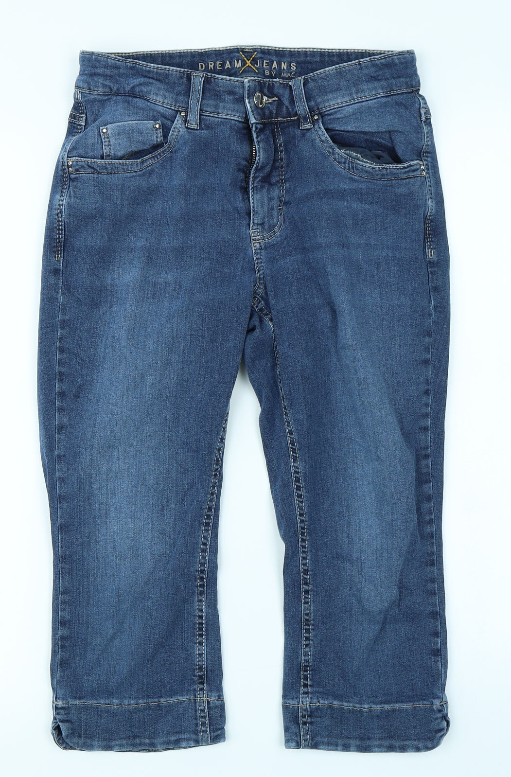 Womens UK Size 26 in Dream Jeans Regular Fit Capri Blue Jeans