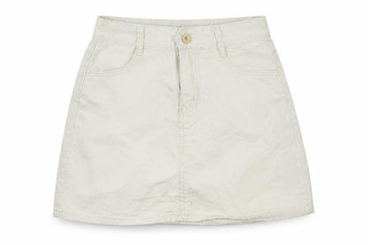 Jeans Womens Ivory  Denim A-Line Skirt Size L