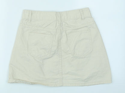 Jeans Womens Ivory  Denim A-Line Skirt Size L