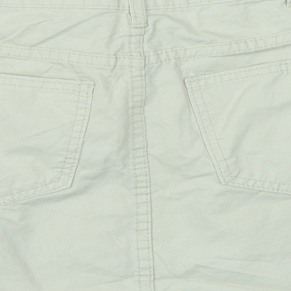 Jeans Womens Ivory  Denim A-Line Skirt Size L