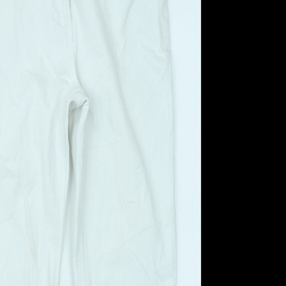 M&Co Womens White  Denim Capri Jeans Size 8 L20 in