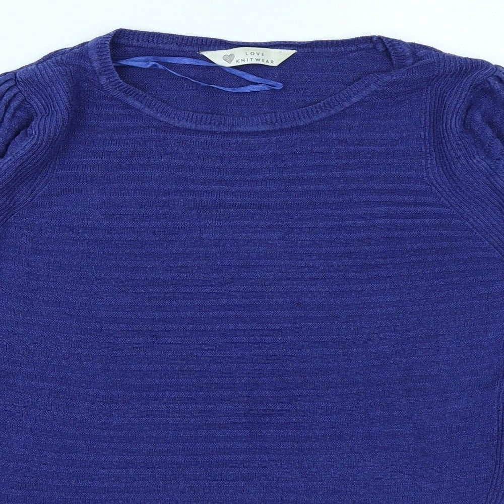 Love Knitwear Womens Blue   Pullover Jumper Size 8