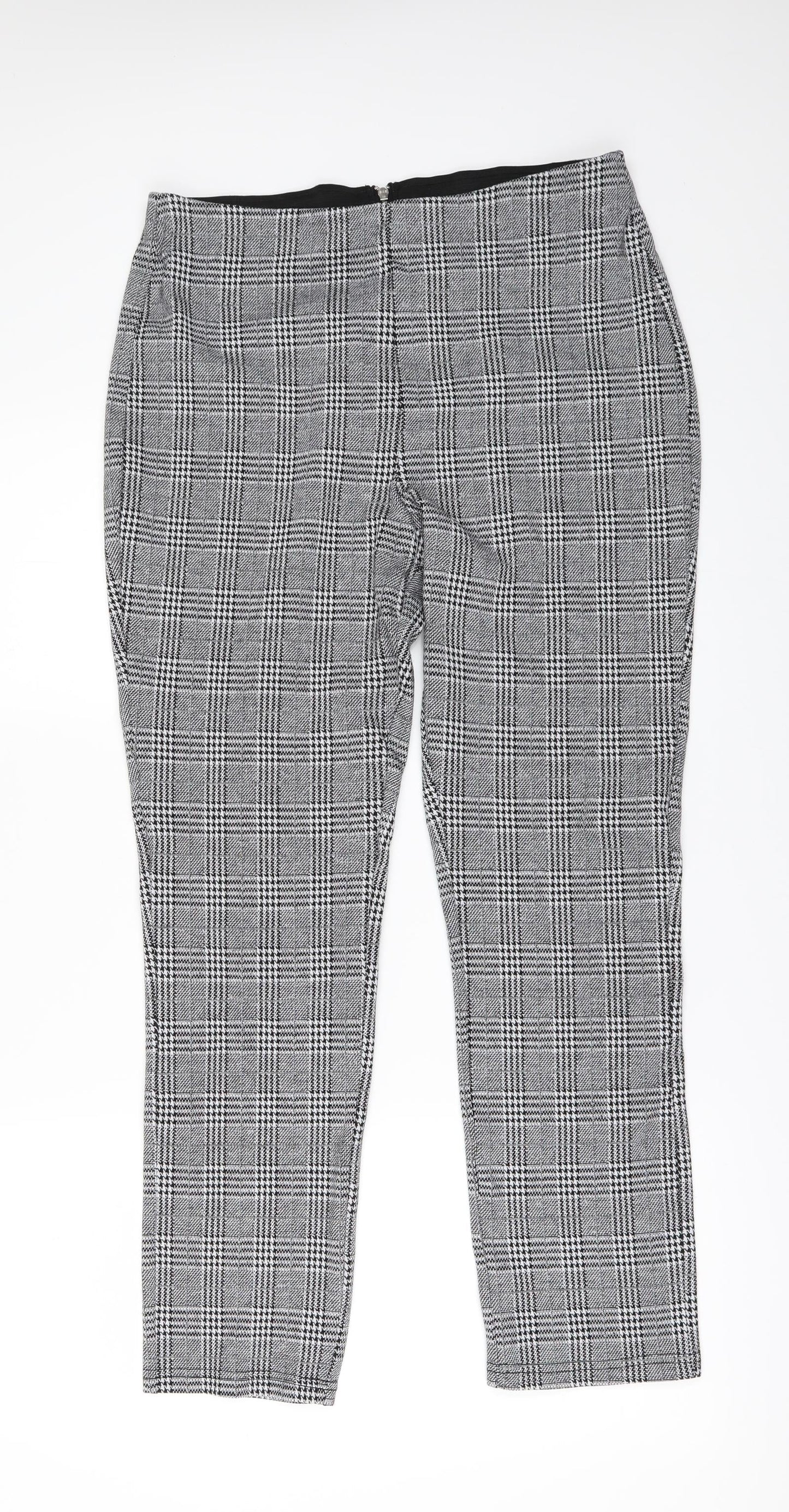 Womens UK Size M H&M Regular Fit Rain Trousers Grey Trousers