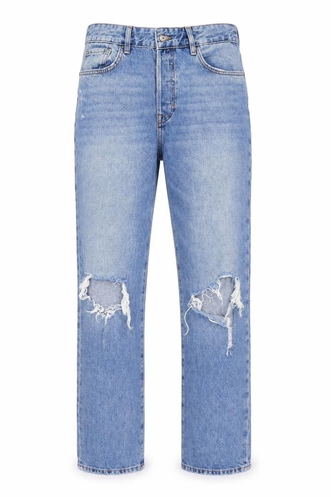 H&M Womens Blue  Denim Mom Jeans Size 32 in L29 in