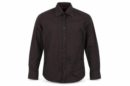 Mens UK Size S Debenhams Brown  Button-Up Long Sleeve Casual Shirt
