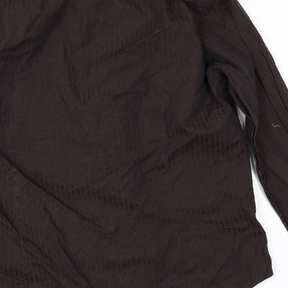 Mens UK Size S Debenhams Brown  Button-Up Long Sleeve Casual Shirt