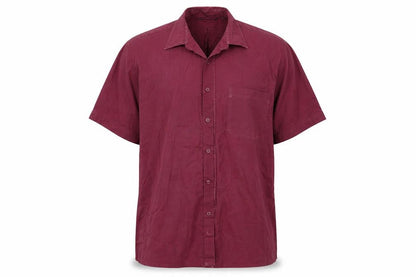 Mens UK Size L Tom Hagan Red  Button-Up Short Sleeve Casual Shirt