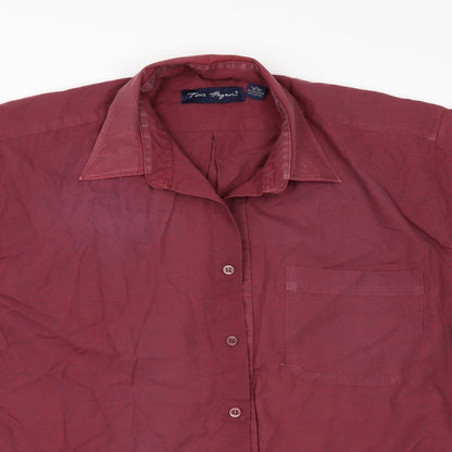 Tom Hagan Mens Red    Button-Up Size L
