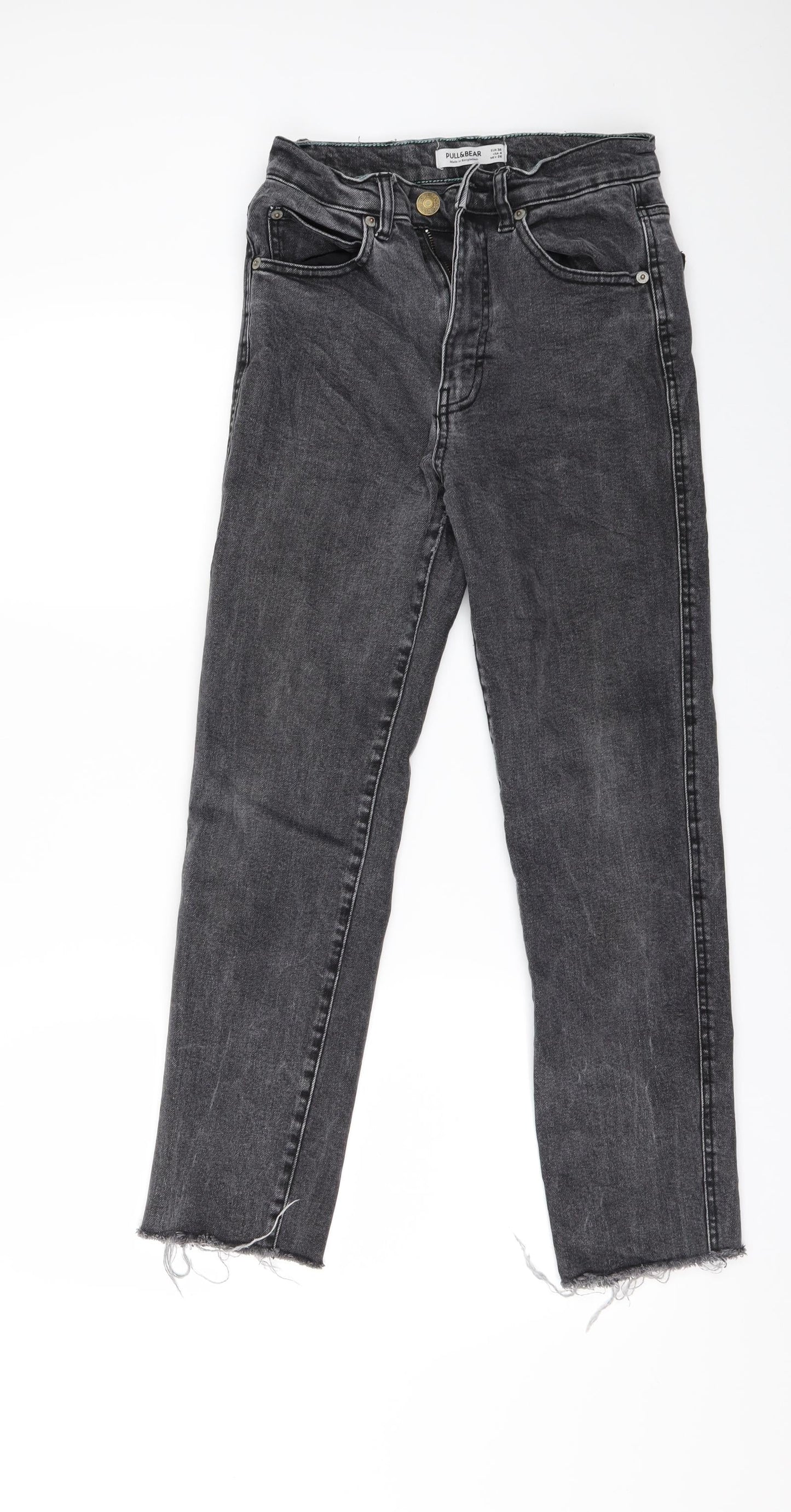 Pull&Bear Womens Grey  Denim Skinny Jeans Size 8 L25 in