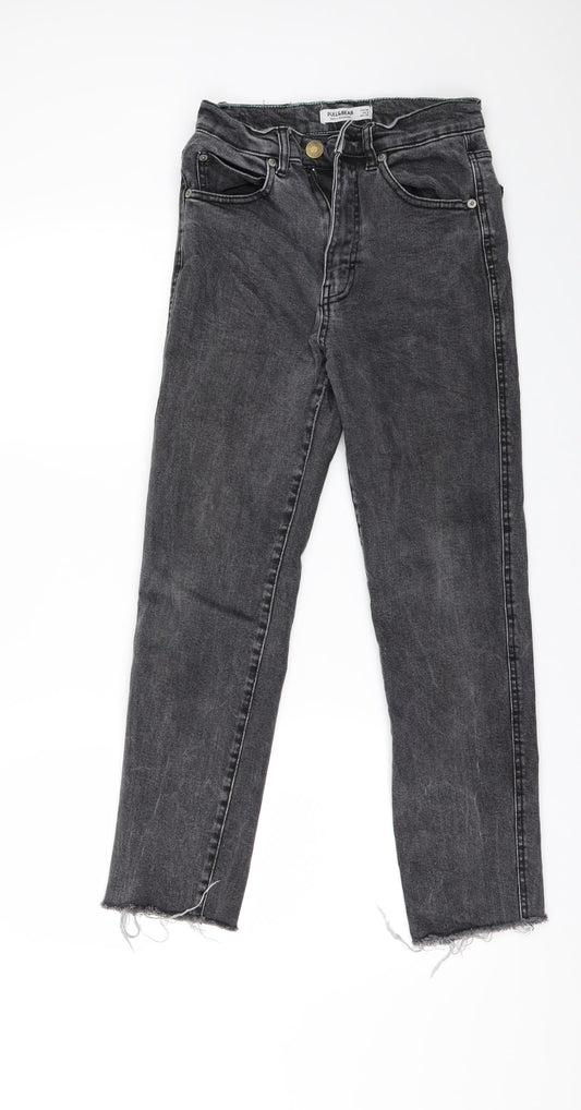 Pull&Bear Womens Grey  Denim Skinny Jeans Size 8 L25 in
