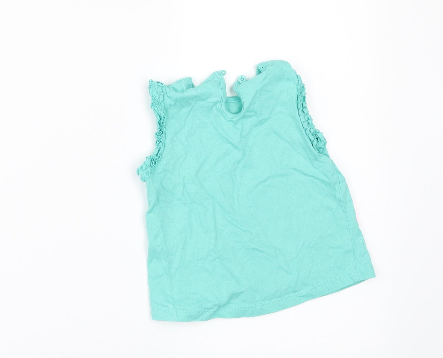 F&F Girls Green   Basic T-Shirt Size 9-12 Months