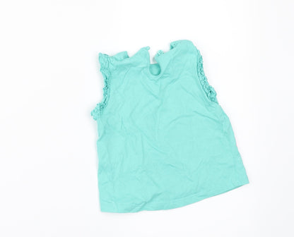 F&F Girls Green   Basic T-Shirt Size 9-12 Months