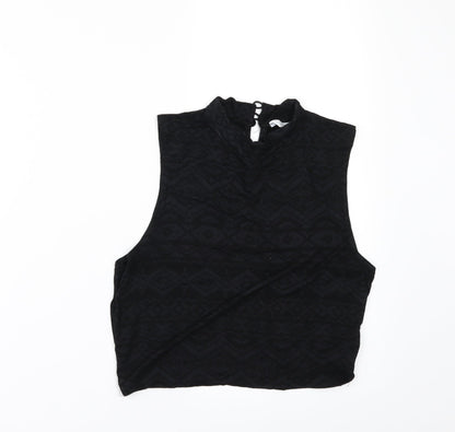 Womens UK Size 12 New Look Black Basic T-Shirt