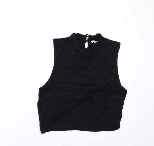 Womens UK Size 12 New Look Black Basic T-Shirt