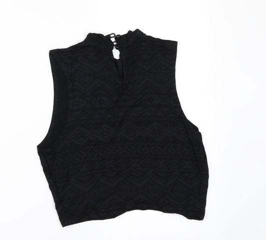 Womens UK Size 12 New Look Black Basic T-Shirt