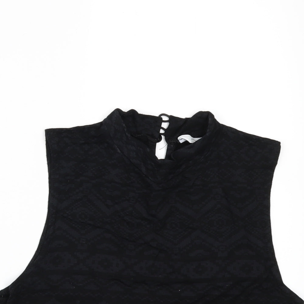 Womens UK Size 12 New Look Black Basic T-Shirt