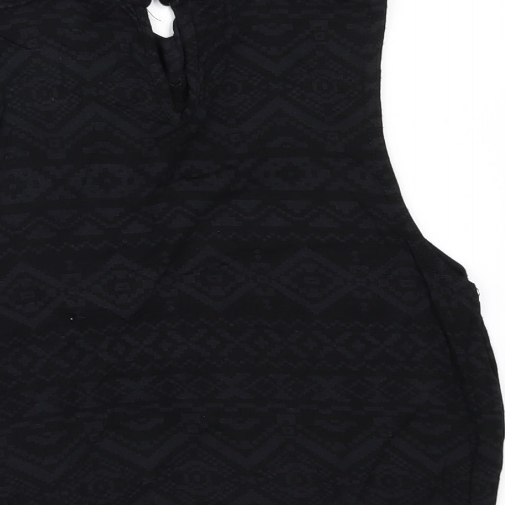Womens UK Size 12 New Look Black Basic T-Shirt
