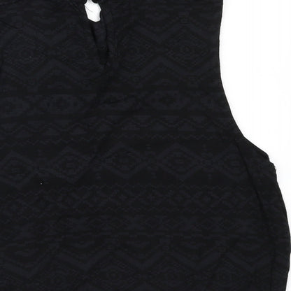 Womens UK Size 12 New Look Black Basic T-Shirt
