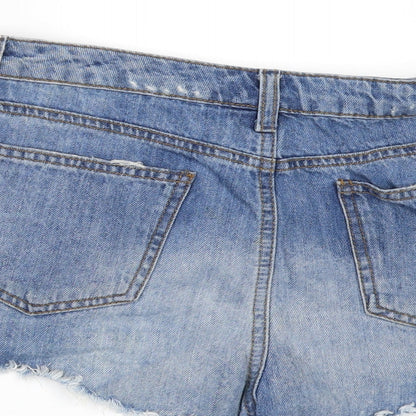Topshop Womens Blue  Denim Cut-Off Shorts Size 30 in