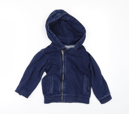 Matalan Boys Blue   Full Zip Hoodie Size 3-4 Years