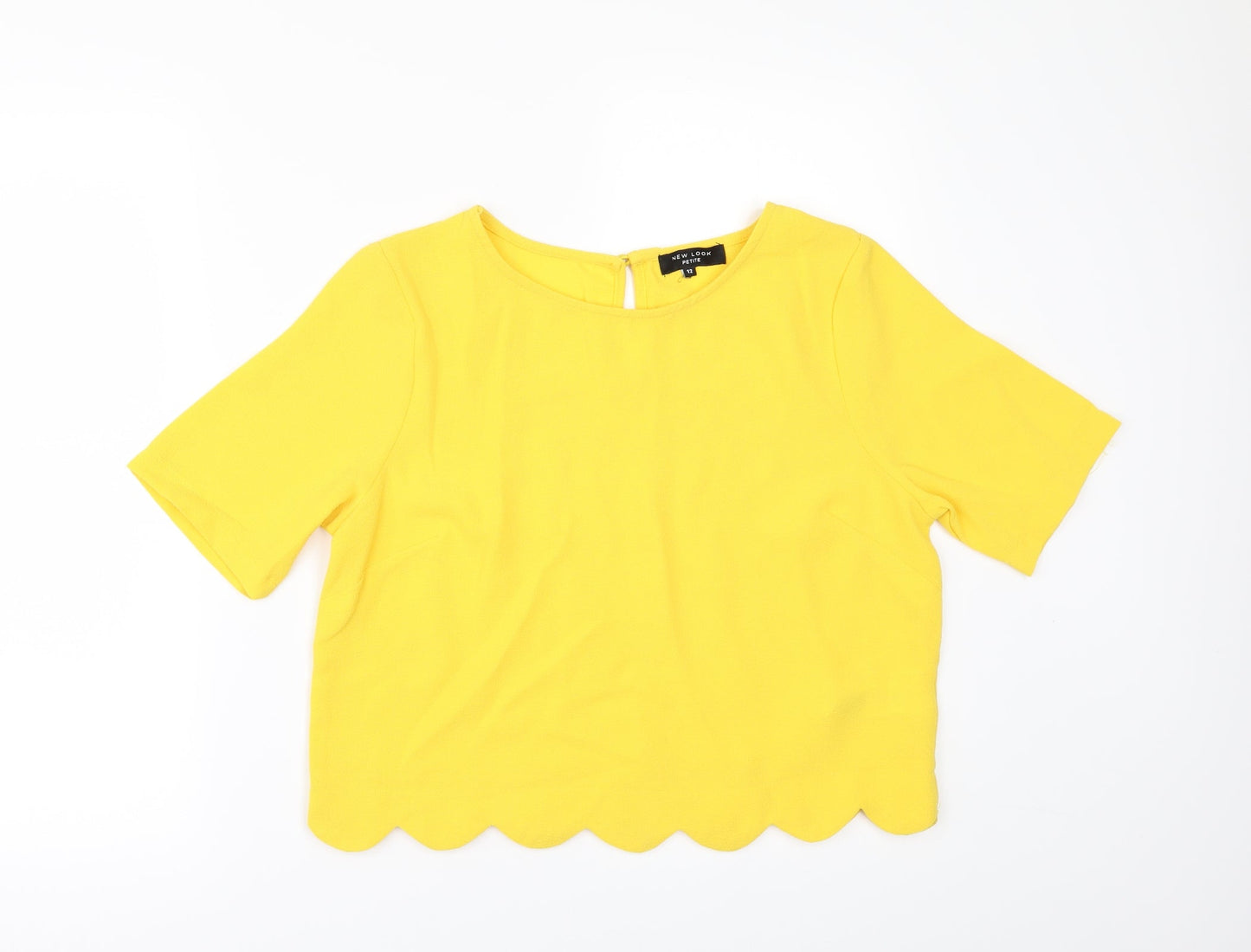 Womens UK Size 12 New Look Yellow Tunic Blouse