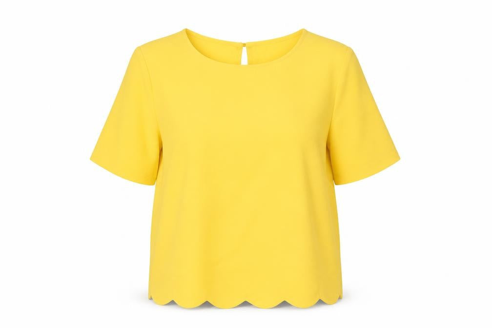 Womens UK Size 12 New Look Yellow Tunic Blouse