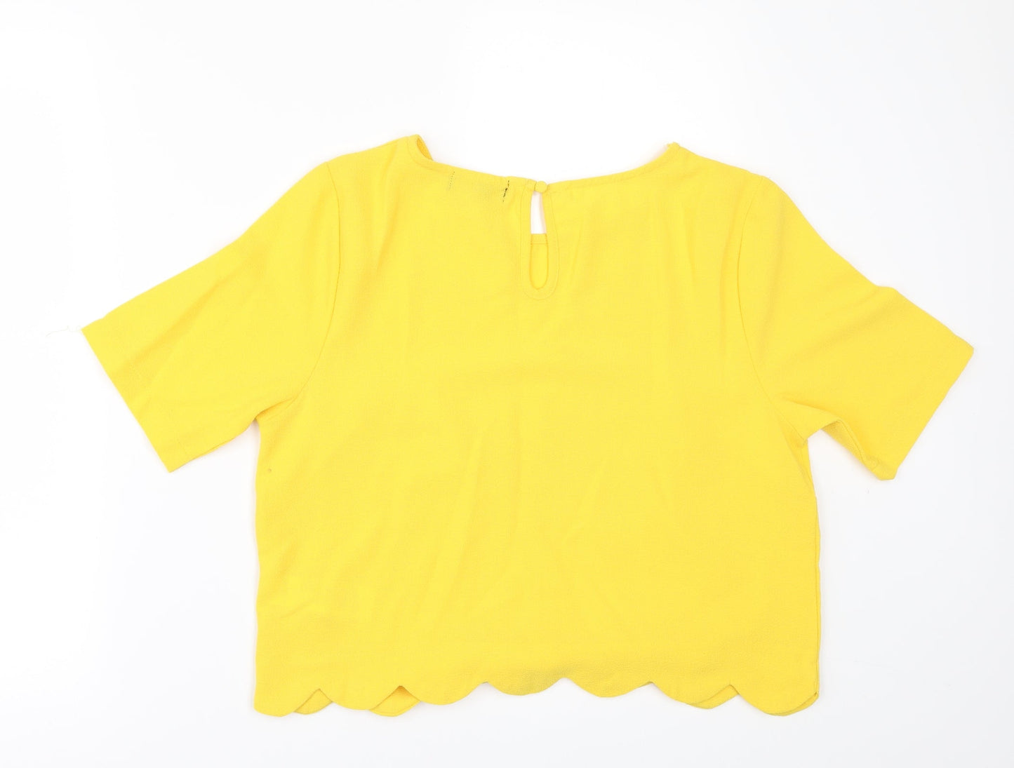 Womens UK Size 12 New Look Yellow Tunic Blouse