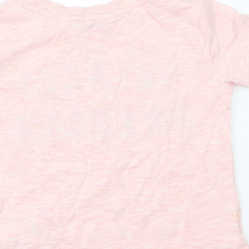 H&M Girls Pink   Basic T-Shirt Size 3-4 Years  - Totally Awesome