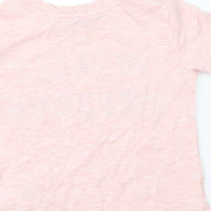 H&M Girls Pink   Basic T-Shirt Size 3-4 Years  - Totally Awesome