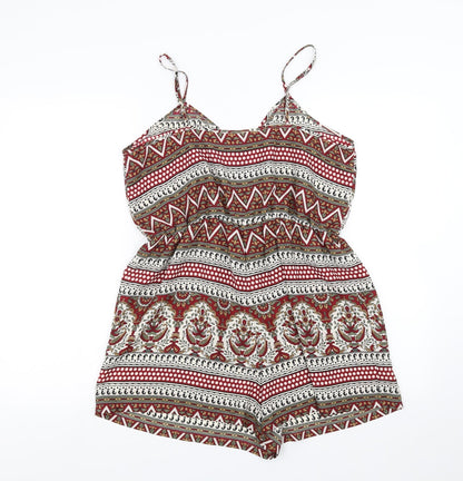 Staring at Stars Womens Multicoloured Floral  Playsuit One-Piece Size L