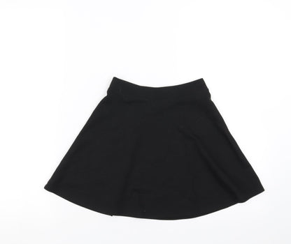 Sainsburys  Girls Black   Skater Skirt Size 8 Years - School