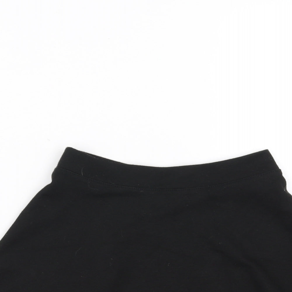 Sainsburys  Girls Black   Skater Skirt Size 8 Years - School