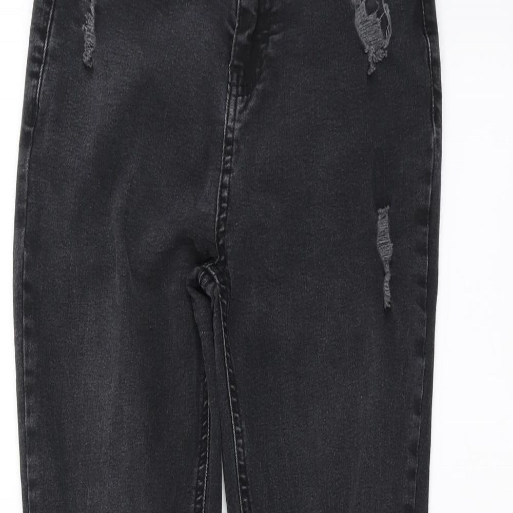 Select Womens Black  Denim Skinny Jeans Size 6 L27 in - distressed