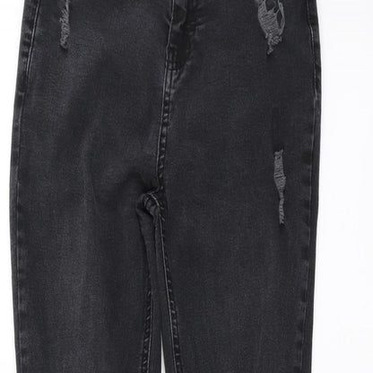 Select Womens Black  Denim Skinny Jeans Size 6 L27 in - distressed