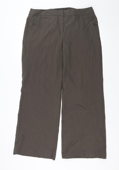 Womens UK Size 16 Marks and Spencer Regular Fit  Green Trousers