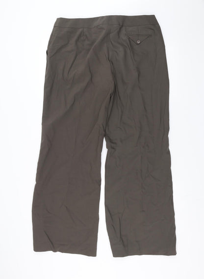 Womens UK Size 16 Marks and Spencer Regular Fit  Green Trousers