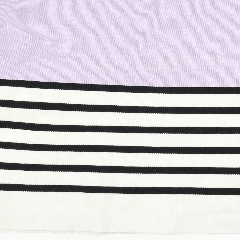 New Look Womens Purple Striped  Pullover Jumper Size L