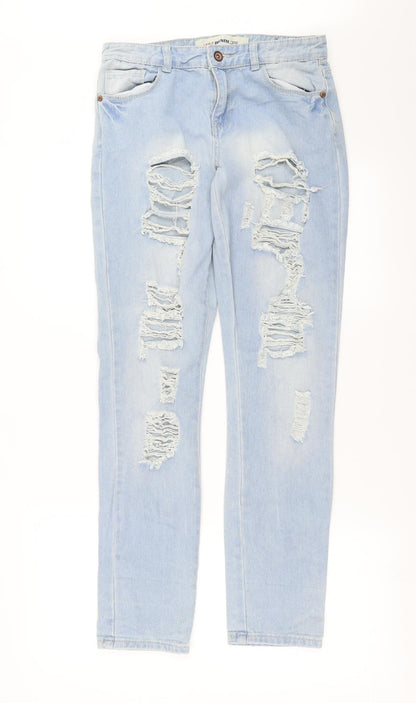 legit denim Womens Blue  Denim Straight Jeans Size 6 L30 in - distressed