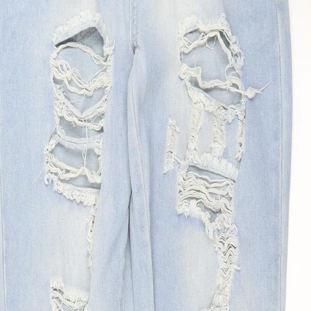 legit denim Womens Blue  Denim Straight Jeans Size 6 L30 in - distressed