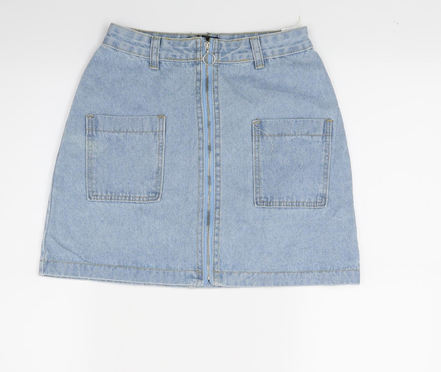 PRETTYLITTLETHING Womens Blue  Denim Mini Skirt Size 6