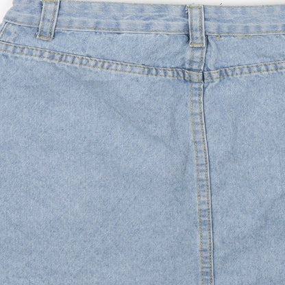 PRETTYLITTLETHING Womens Blue  Denim Mini Skirt Size 6
