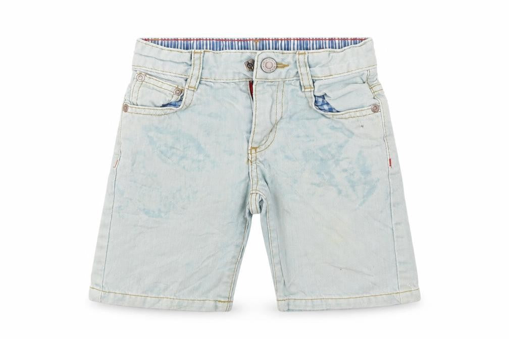 mini bowden Boys Blue  Denim Chino Shorts Size 4 Years