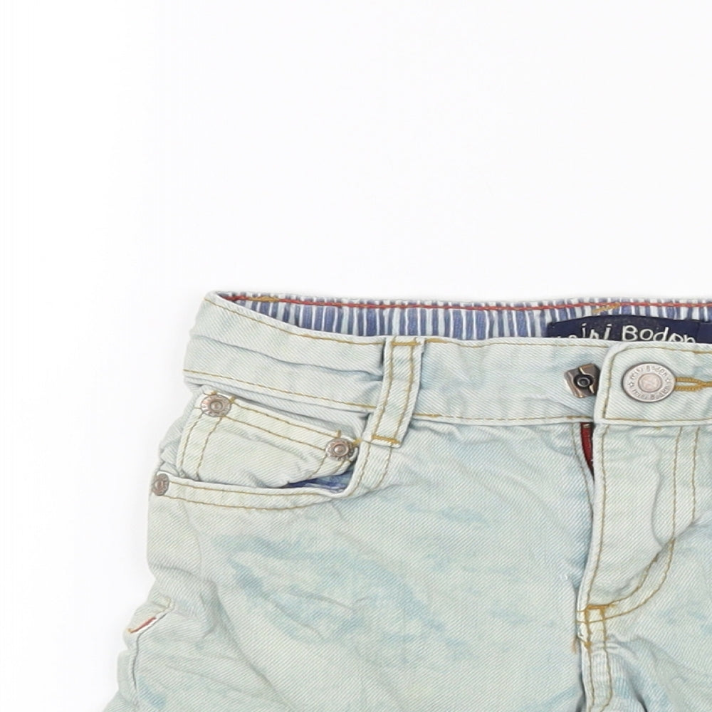 mini bowden Boys Blue  Denim Chino Shorts Size 4 Years